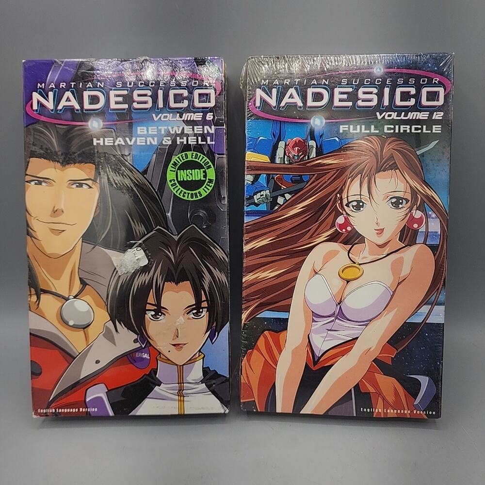 Nadesico VHS Lot Of 2 New Sealed Volume 6 & 12 - Full Circle Japanese Anime